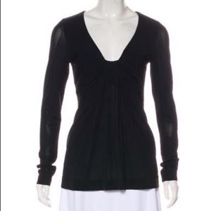 Red Valentino Drape - Accented Long Sleeve Top